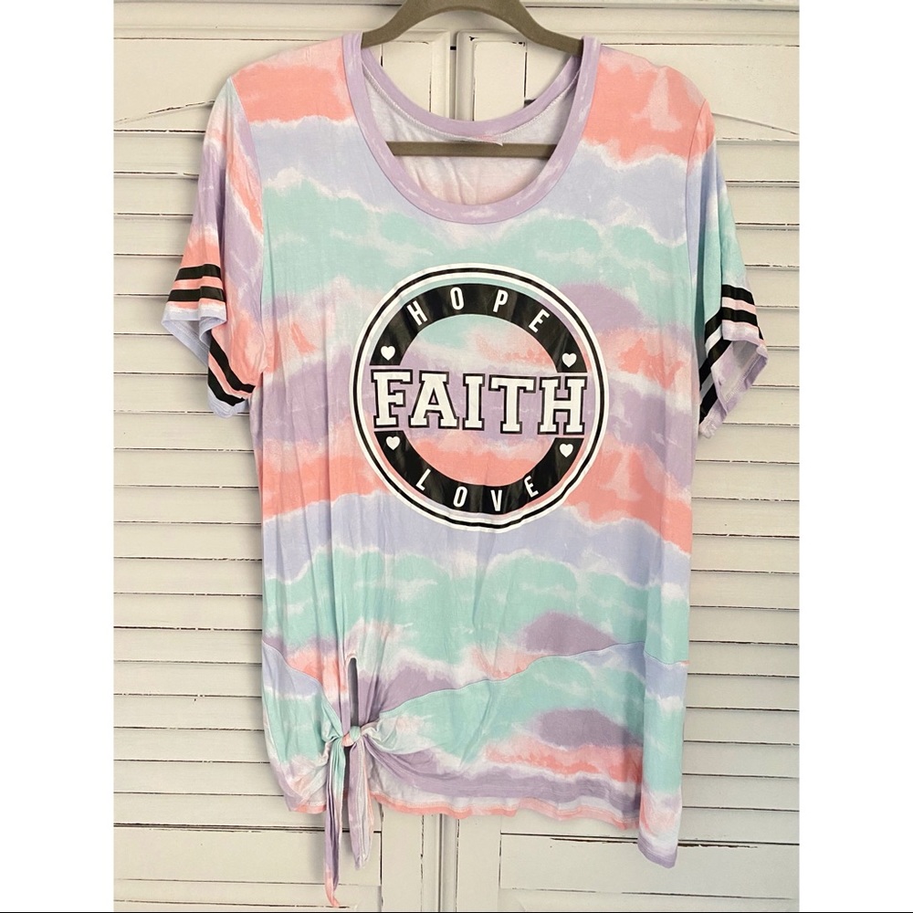 Tie Dye Faith Knot Tee